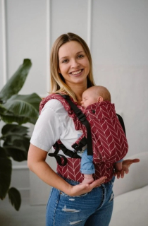 Nosítko Kavka Multi Age Pro - Burgundy Braid + slintáčky